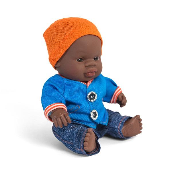 Miniland African Baby Boy Doll - 21cm - Timeless Toys
