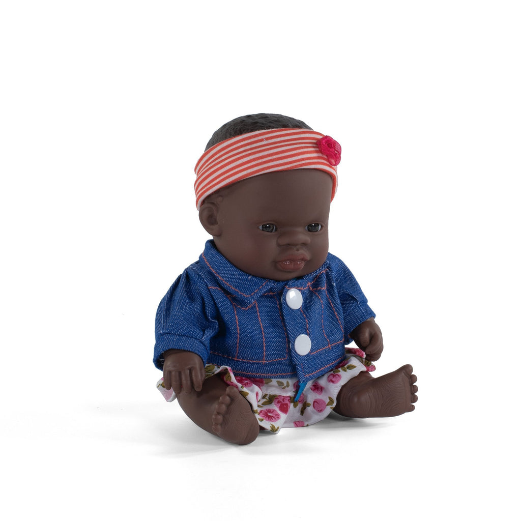 Miniland African Baby Girl Doll - 21cm - Timeless Toys