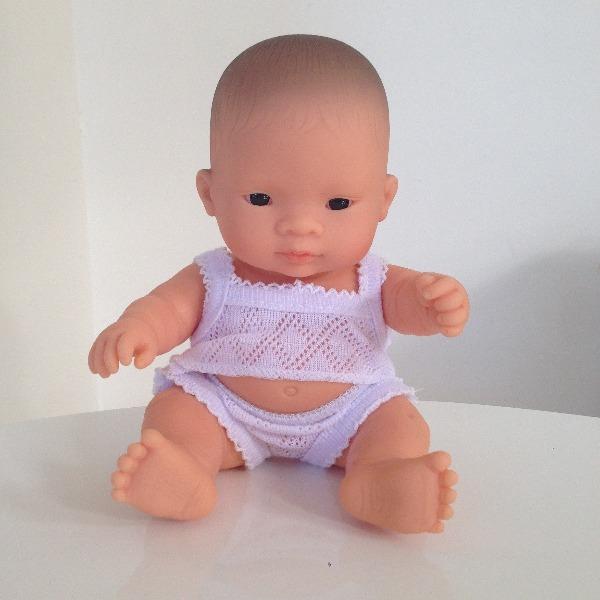 Miniland Asian Baby Girl Doll - 21cm - Timeless Toys