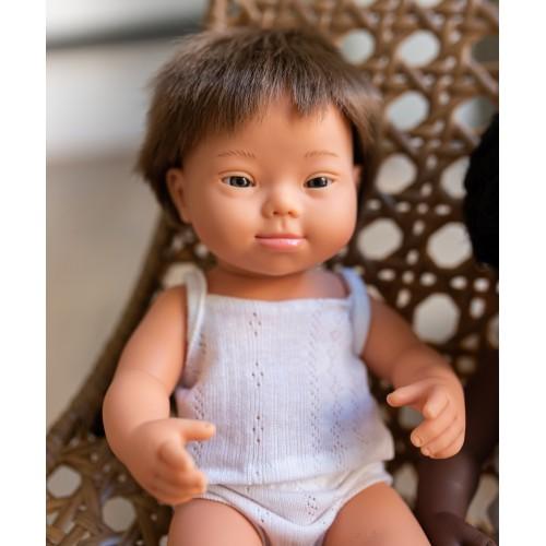Miniland Caucasian Boy Doll with Down Syndrome - 38cm - Timeless Toys