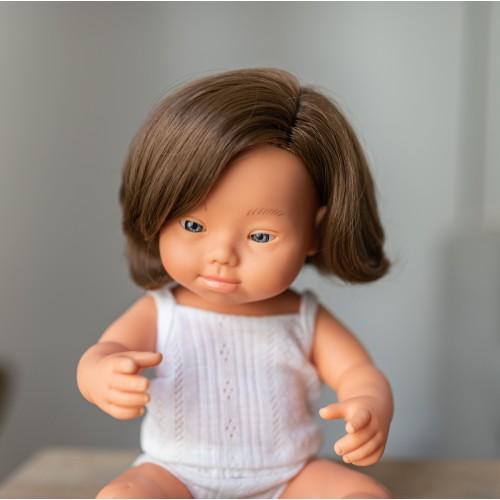 Miniland Caucasian Girl Doll with Down Syndrome - 38cm - Timeless Toys