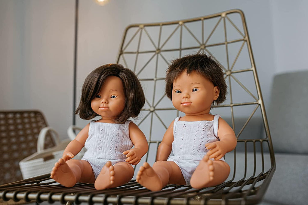 Miniland Caucasian Girl Doll with Down Syndrome - 38cm - Timeless Toys