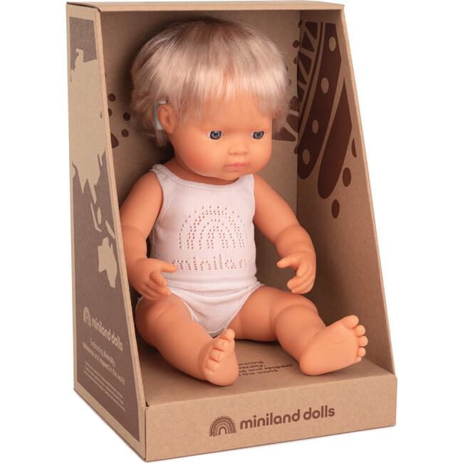 Miniland Caucasian Girl with Hearing Aid - 38cm - Timeless Toys