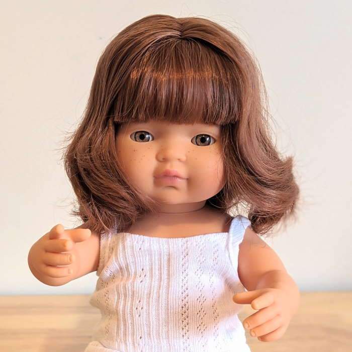 Miniland Caucasian Redhead Girl Doll - 38cm - Timeless Toys