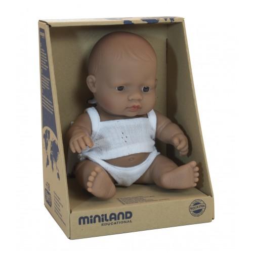 Miniland Latin American Baby Boy Doll - 21cm - Timeless Toys