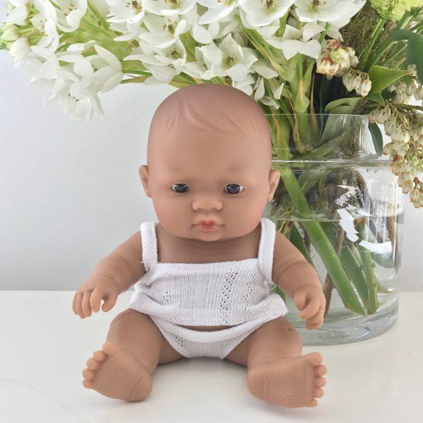 Miniland Latin American Baby Girl Doll - 21cm - Timeless Toys