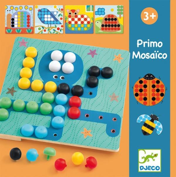 Mosaico Primo Peg Board Game by Djeco - Timeless Toys