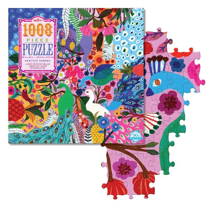 Peacock Garden 1008pc Puzzle by eeBoo - Timeless Toys