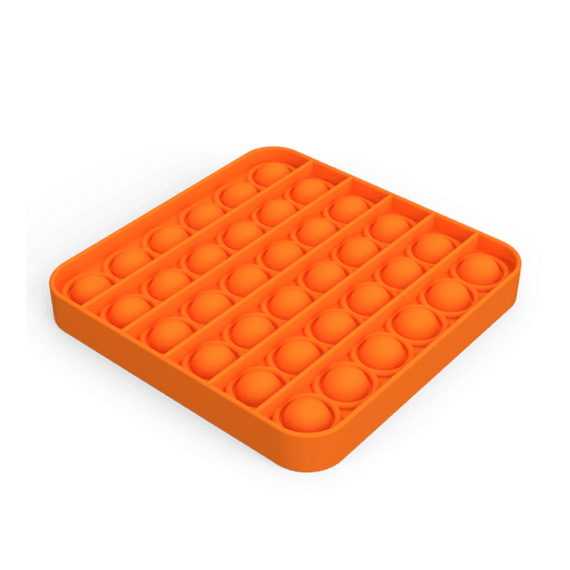 Pop It Fidget Toy - Square Orange - Timeless Toys
