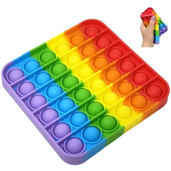 Pop It Fidget Toy - Square Rainbow - Timeless Toys