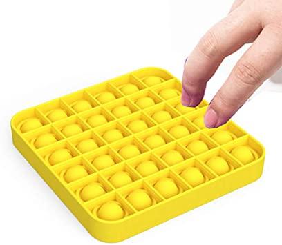 Pop It Fidget Toy - Square Yellow - Timeless Toys