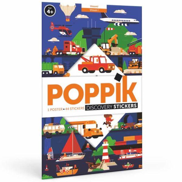 Poppik - Discovery Sticker Poster - Vehicles - Timeless Toys