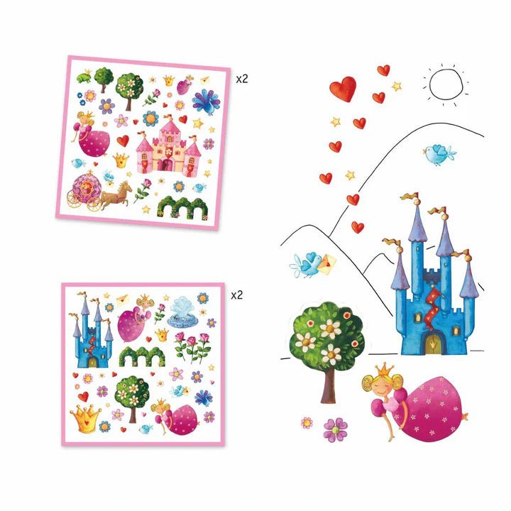 Princess Marguerite Sticker Pack by Djeco - Timeless Toys