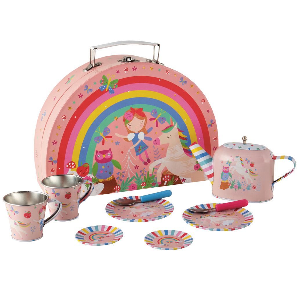 Rainbow Fairy 10pc Tin Tea Set - Timeless Toys