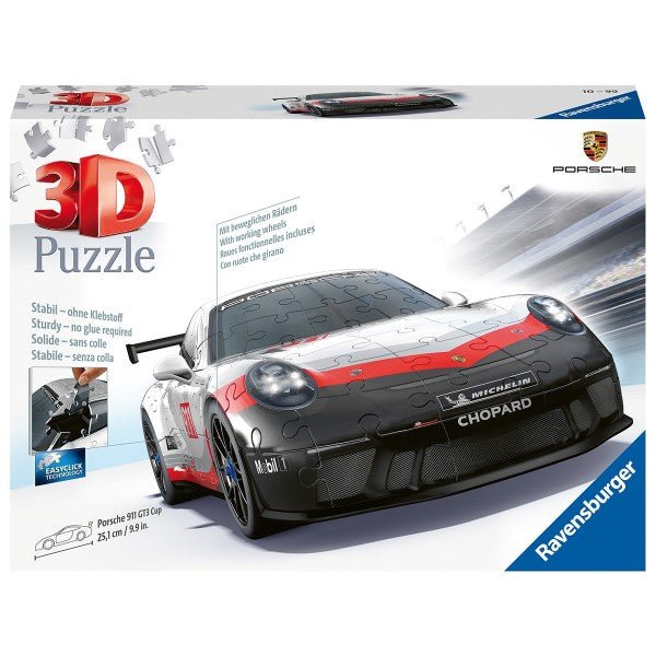 Ravensburger - 108pc 3D Puzzle - Porsche 911 GT3 Cup - Timeless Toys