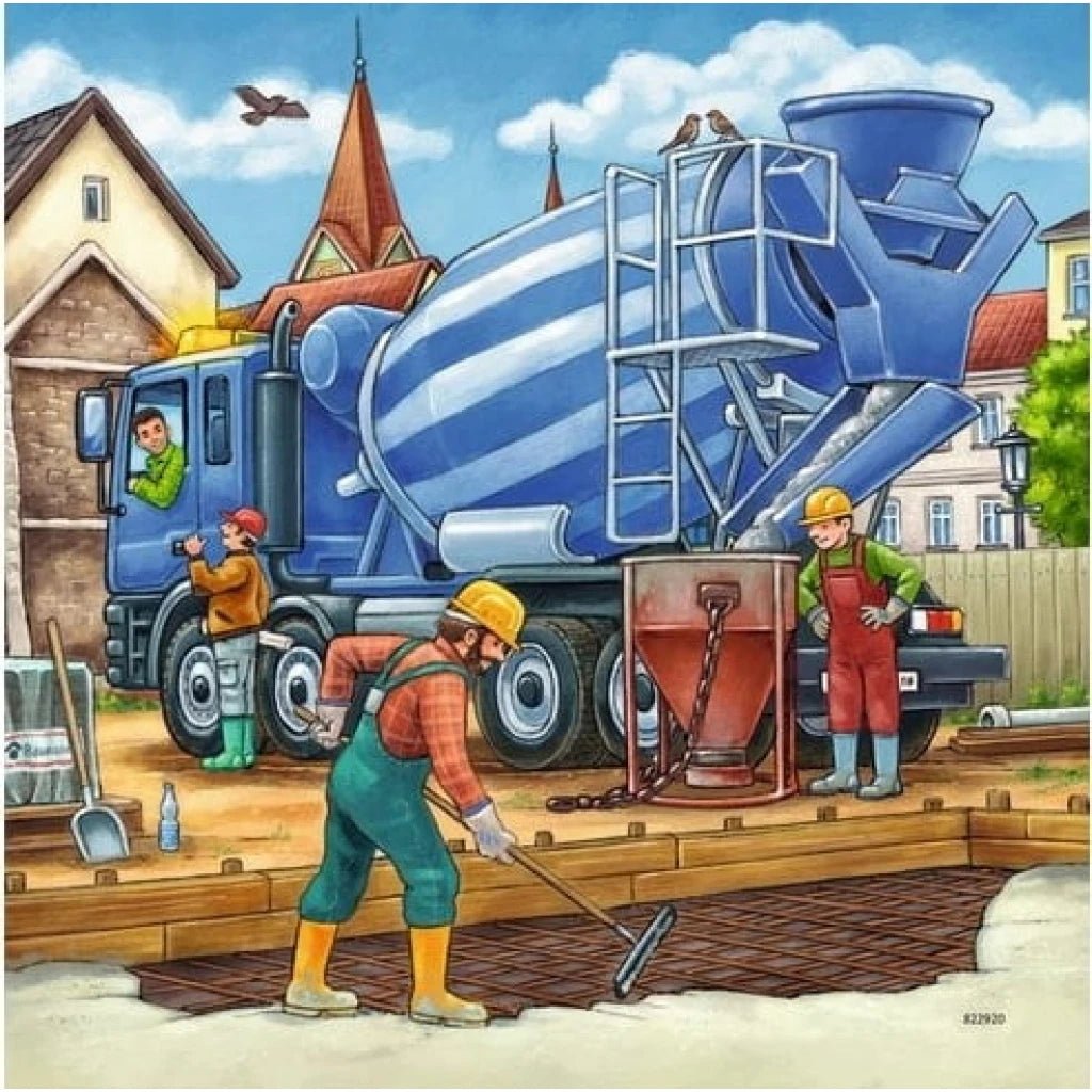 Ravensburger - Large Construction Vehicles - 3 x 49pc puzzles - Timeless Toys