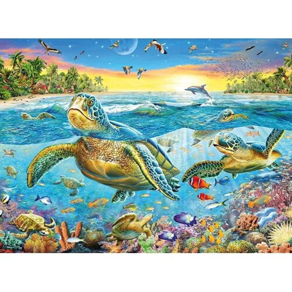 Ravensburger - Swim with Sea Turtles - 100pc XXL puzzle - Timeless Toys