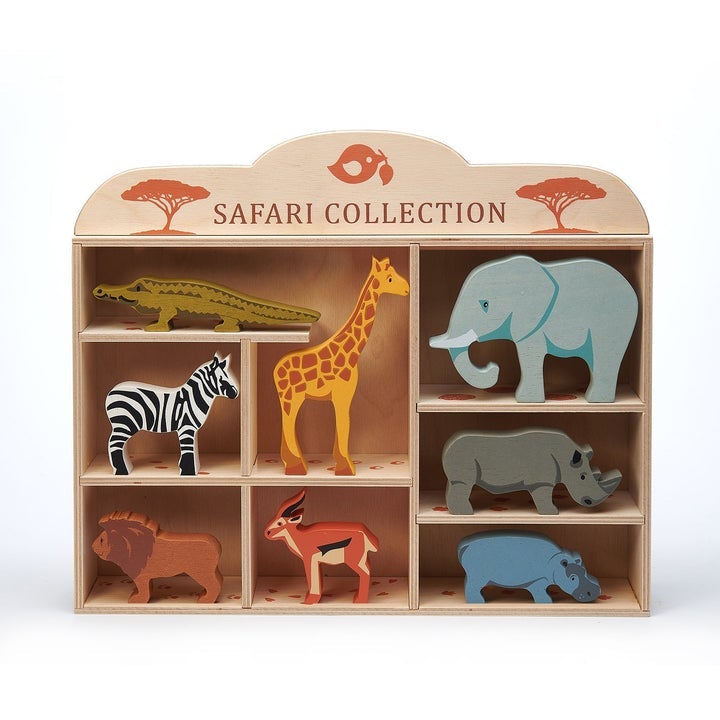 Safari Animals and Shelf by Tender Leaf Toys - Timeless Toys