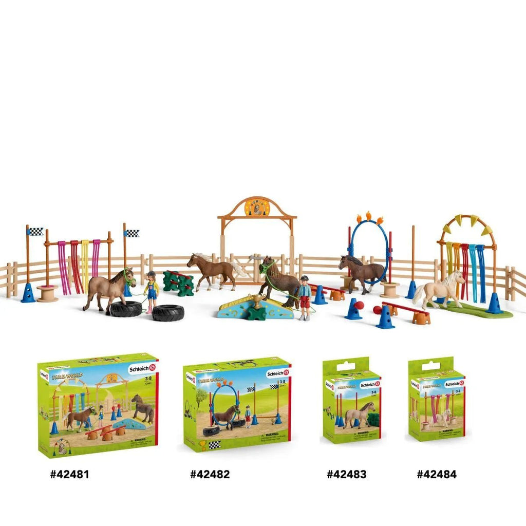 Schleich Farm World- Pony Curtain Obstacle - Timeless Toys