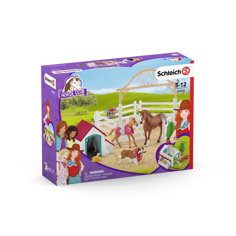 Schleich Horse Club - Hannah's Guest Horses with Ruby the Dog Playset - Timeless Toys