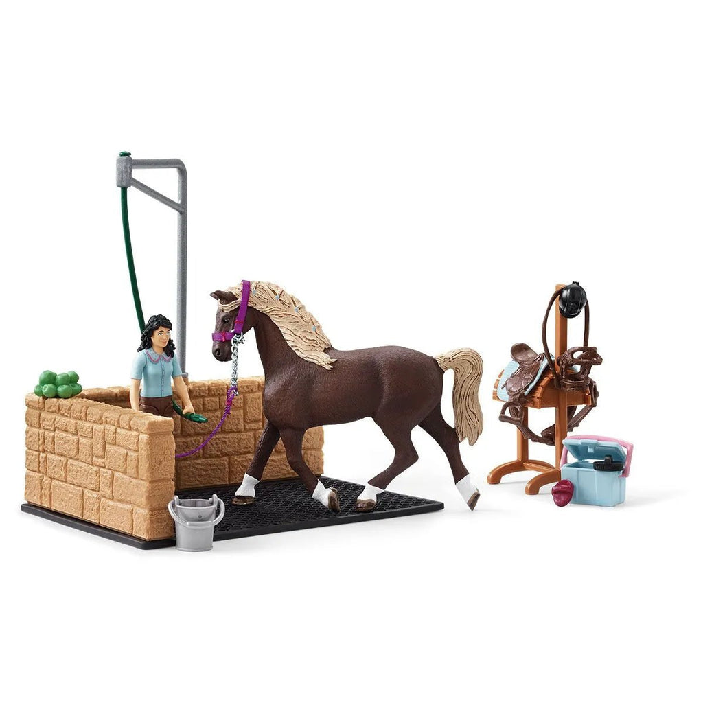 Schleich Horse Club - Washing Area with Emily & Luna - Timeless Toys