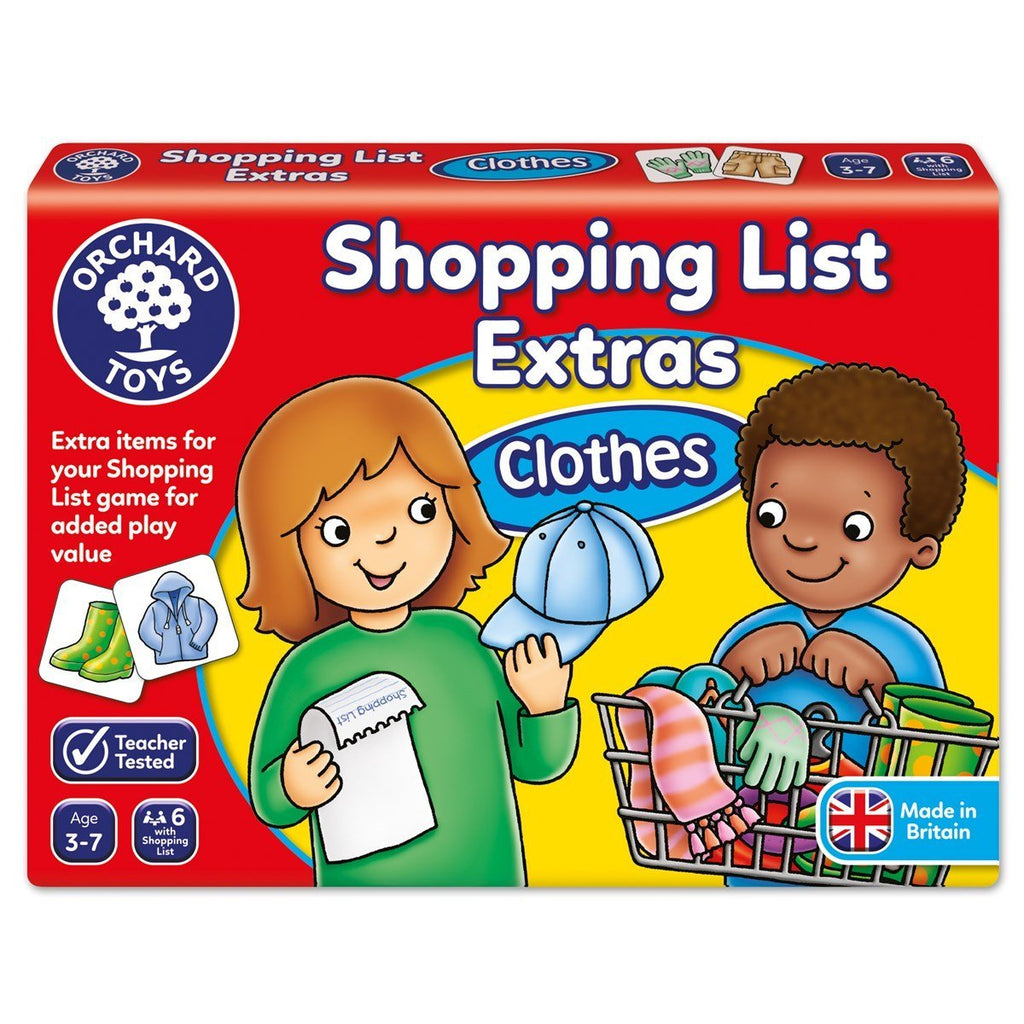 Shopping List Game Extras - Clothes - Timeless Toys