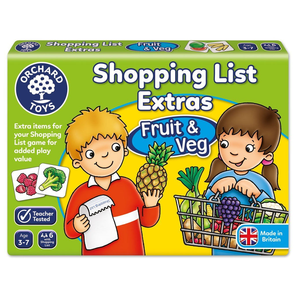 Shopping List Game Extras - Fruit & Veg - Timeless Toys