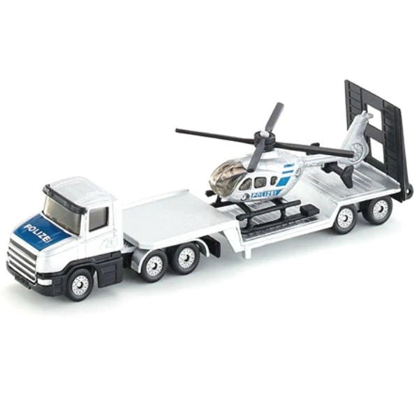 Siku 1:87 Low Loader with Police Helicopter - Timeless Toys