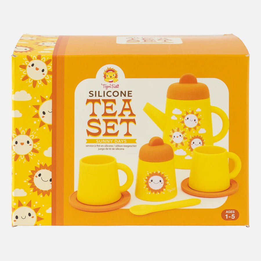 Silicone Tea Set - Sunny Days by Tiger Tribe (1-5yrs) - Timeless Toys