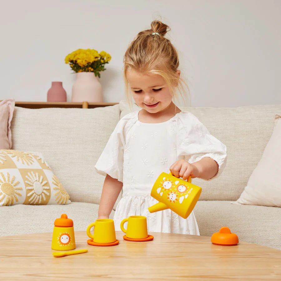Silicone Tea Set - Sunny Days by Tiger Tribe (1-5yrs) - Timeless Toys