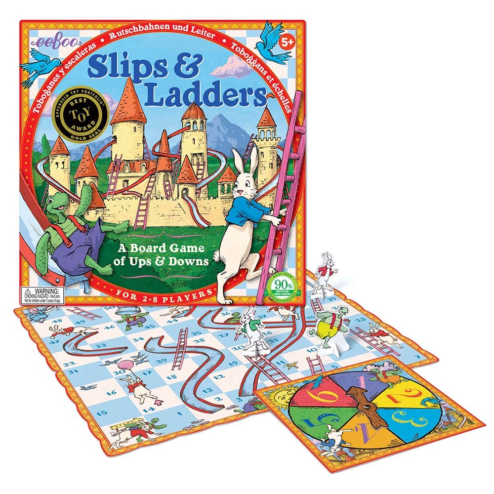 Slips and Ladders Board Game by eeBoo - Timeless Toys