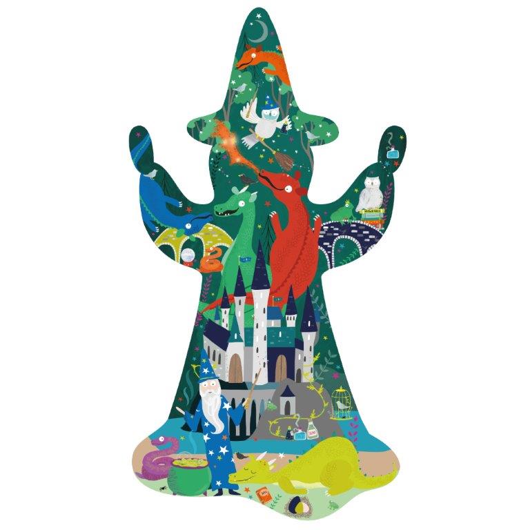 Spellbound Wizard Shaped 80Pc Puzzle - Timeless Toys