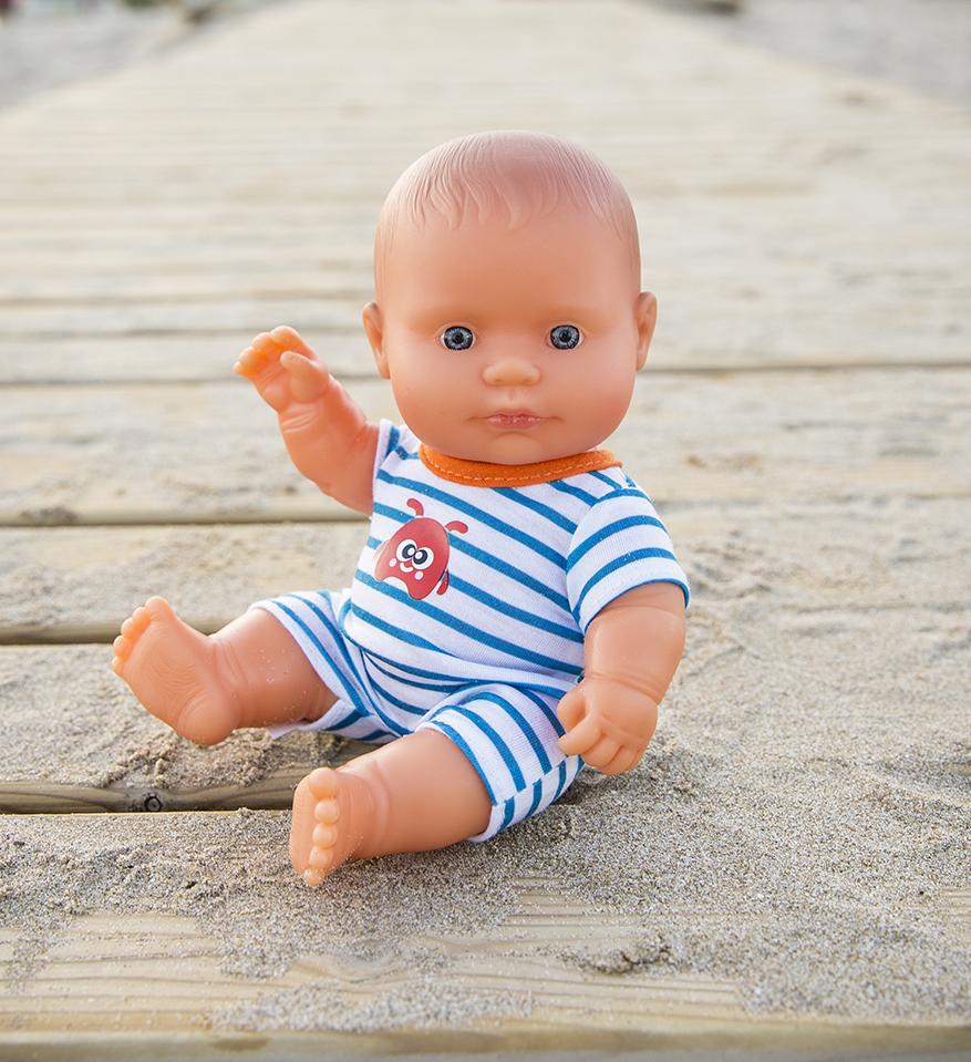 Striped Summer Pyjamas for 21cm Miniland Doll - Timeless Toys