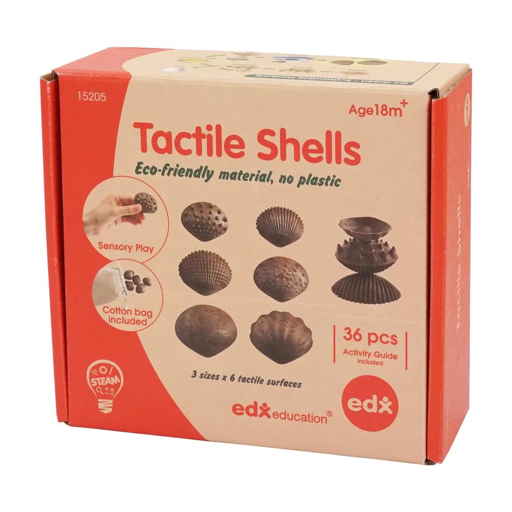 Tactile Shells - Eco Friendly 36pcs by EDX Education - Timeless Toys