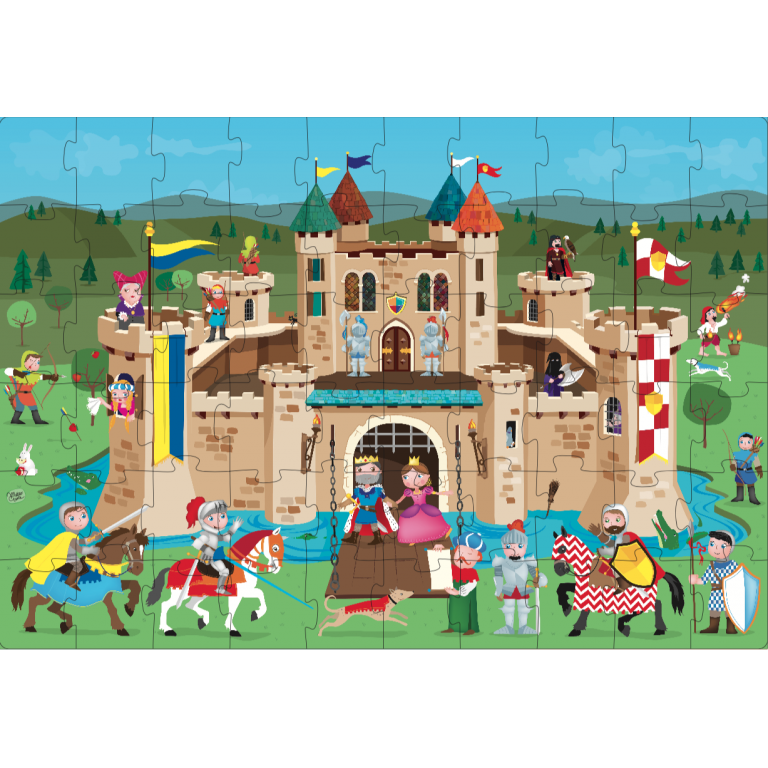 The Knights' Castle 60pc Puzzle and Book Set - Timeless Toys