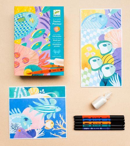 Under the Sea - Felt tips and Pearly Paint Art Set - Timeless Toys
