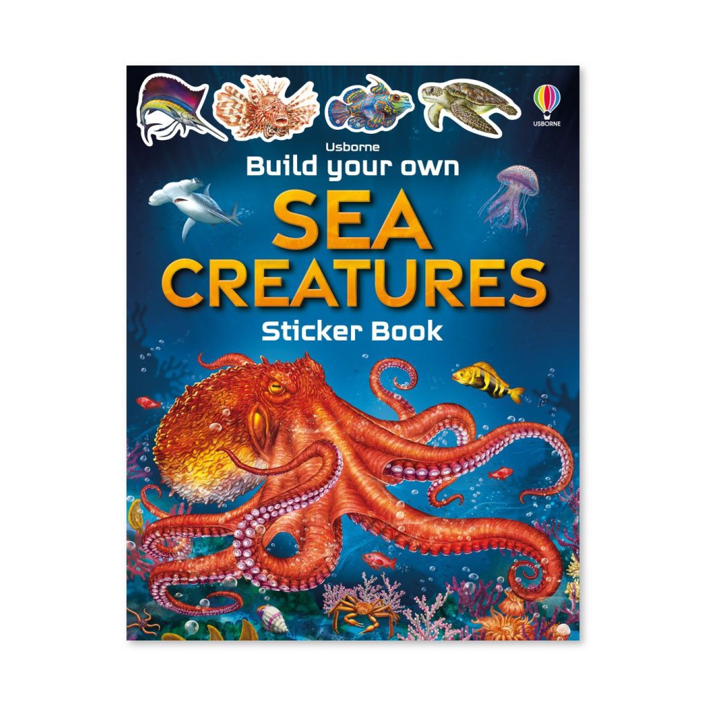 Usborne - Build your own Sea Creatures Sticker Book - 5yrs+ - Timeless Toys