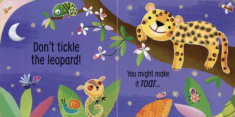 Usborne: Don't Tickle the Crocodile - a touchy feely sound book - 6mth+ - Timeless Toys