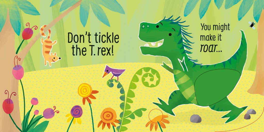 Usborne Don't Tickle the T-Rex! - Touchy-feely Sound Book - Timeless Toys