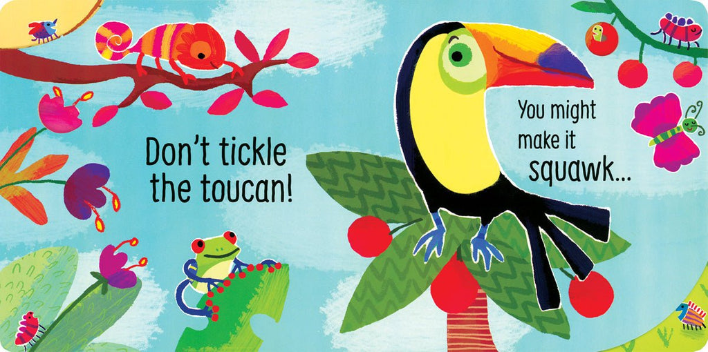Usborne: Don't Tickle the Tiger - a touchy feely sound book - 6mth+ - Timeless Toys