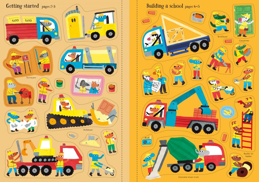 Usborne - Little First Stickers Book - Building Site - Timeless Toys