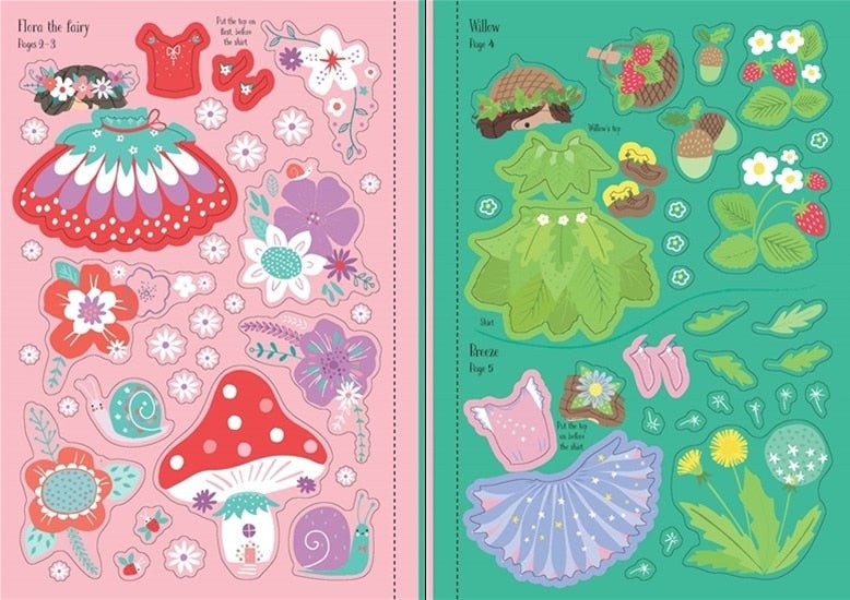 Usborne - Little Sticker Dolly Dressing - Fairy 4yrs+ - Timeless Toys