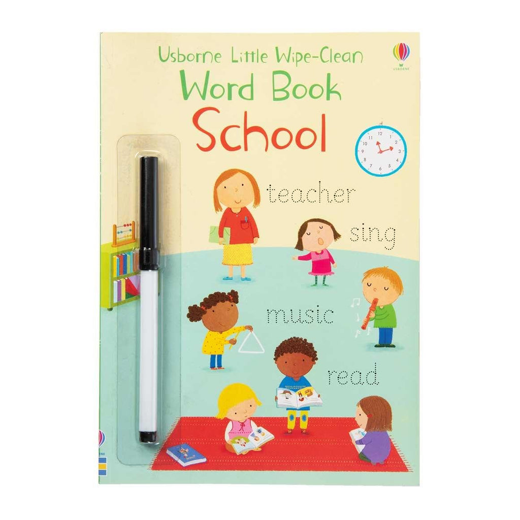 Usborne: Little Wipe Clean Word Book: School - 3yrs+ - Timeless Toys