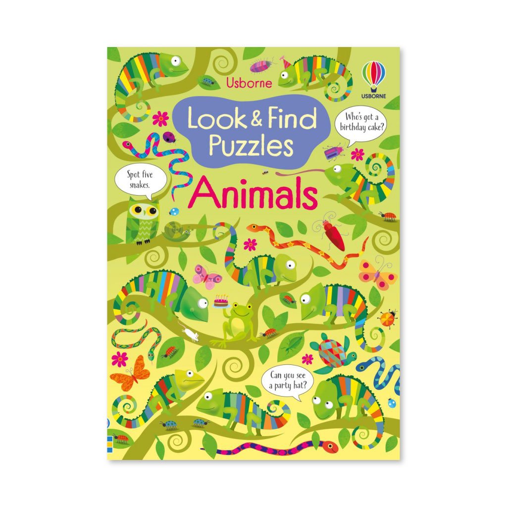Usborne - Look and Find Puzzle Book - Animals 4yrs+ - Timeless Toys