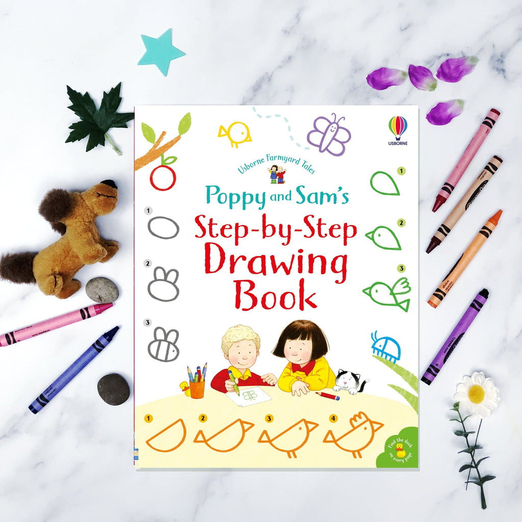 Usborne - Poppy and Sam's Step by Step Drawing 4yrs+ - Timeless Toys