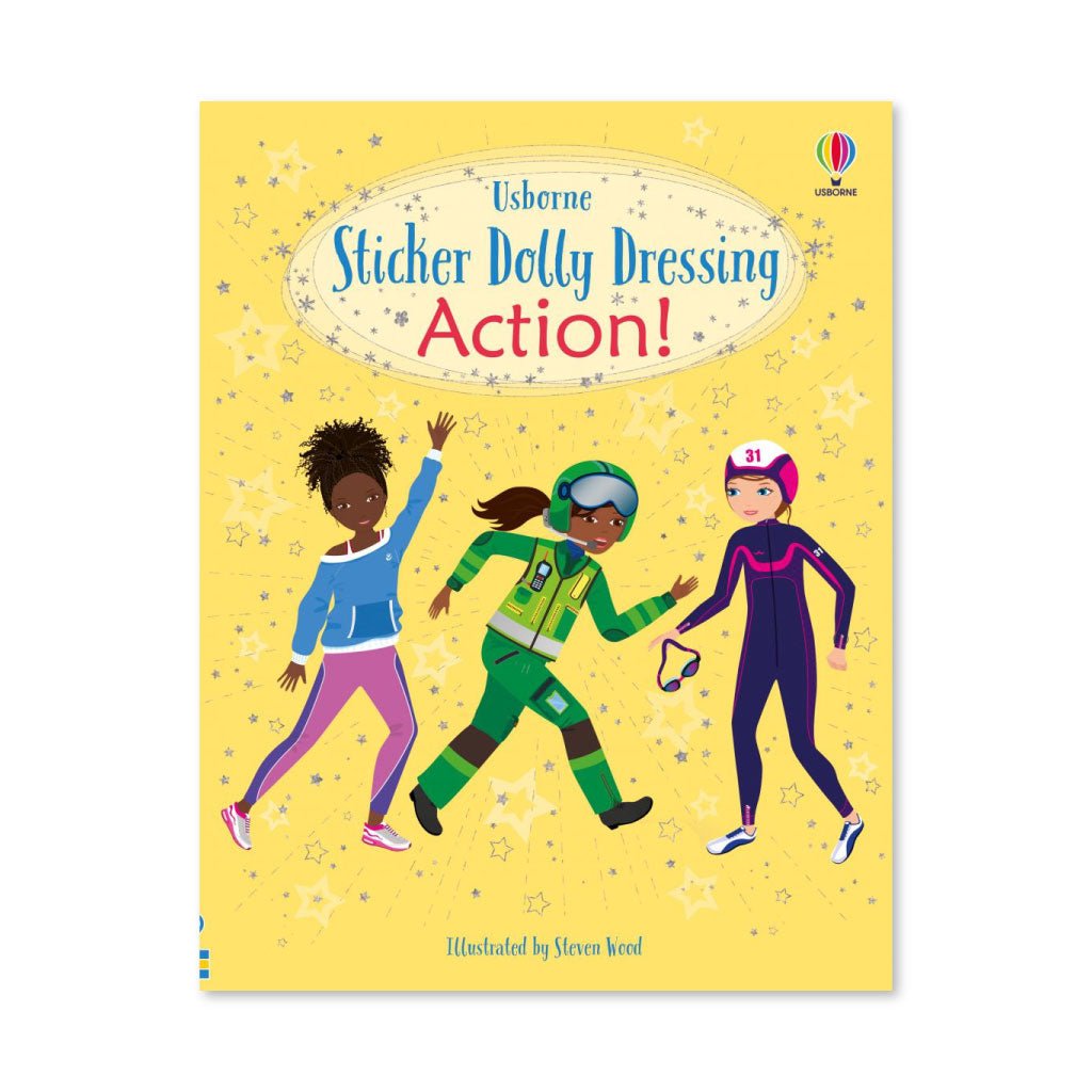 Usborne - Sticker Dolly Dressing - Action! 5yrs+ - Timeless Toys