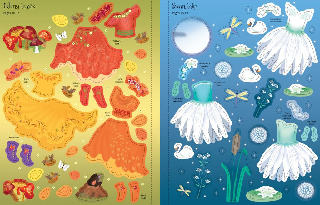 Usborne - Sticker Dolly Dressing: Dancing Fairies 5yrs+ - Timeless Toys