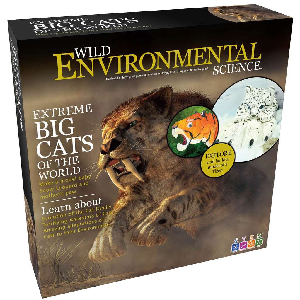 Wild Environmental Science - Extreme Big Cats of the World Science Kit - Timeless Toys