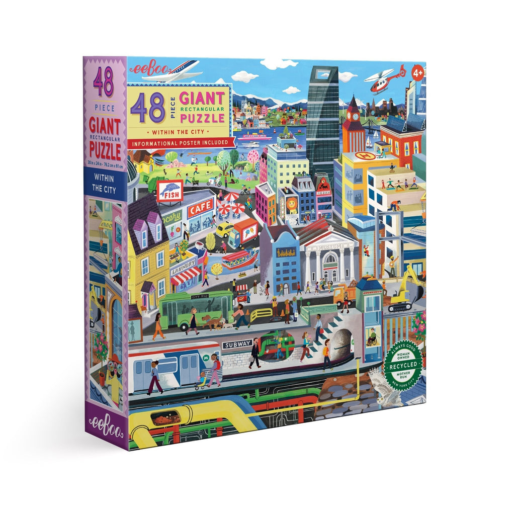 Within the City 48pc Giant Floor Puzzle by eeBoo - Timeless Toys