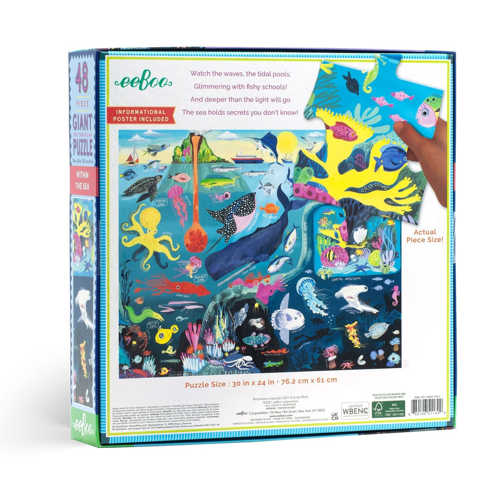 Within the Sea 48pc Giant Floor Puzzle by eeBoo - Timeless Toys